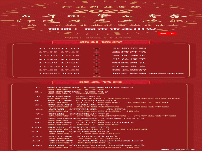 太阳集团tcy87222022线上云毕业典礼暨毕业晚会预告来啦