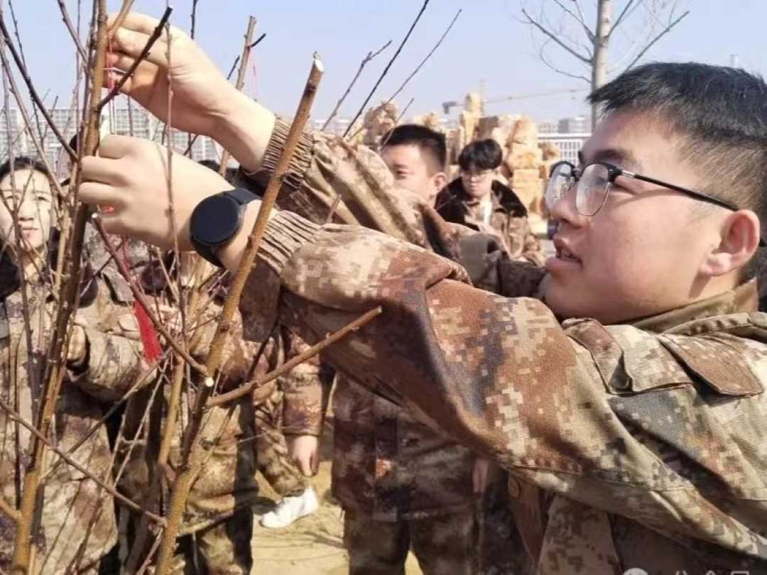 太阳集团tcy8722汽车工程学院绿水青山映笑颜，植树造林崭新篇